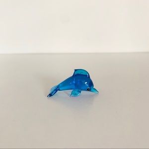 Mini glass dolphin figurine